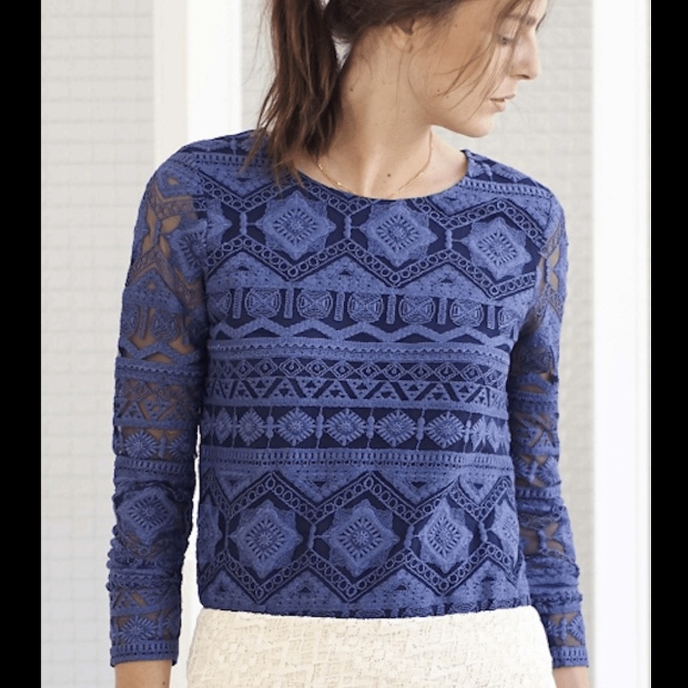 Sezane Gaya Blue Blouse - Sz 38